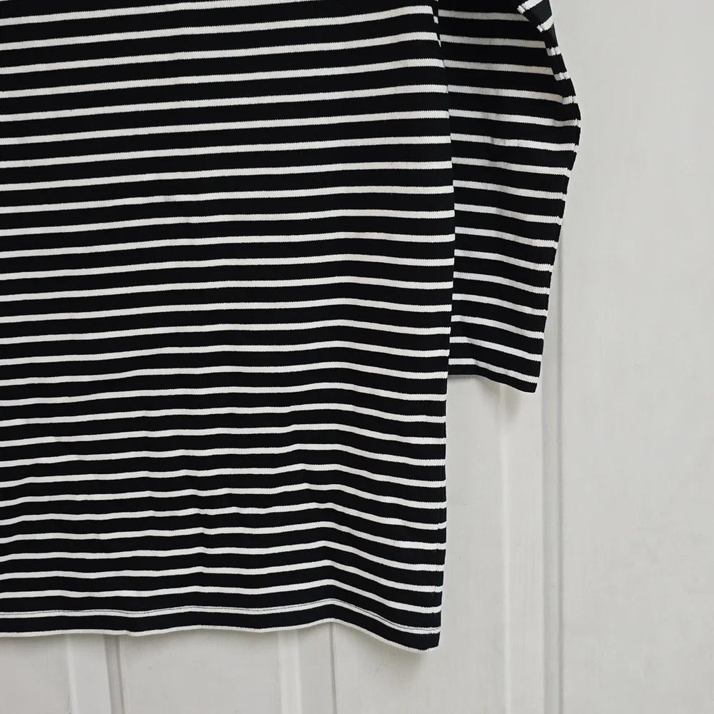 Balmain Black and White Striped Dress